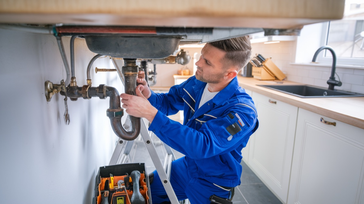 Plumber van / engineer at work